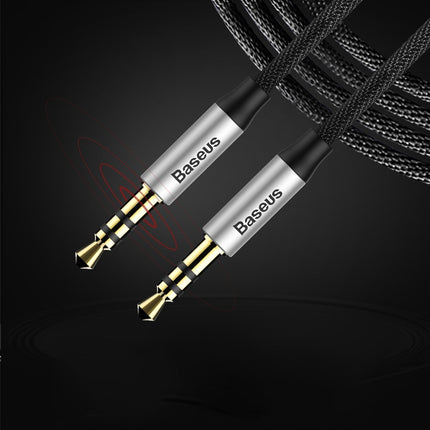 BASEUS Yiven M30 audio cable stereo cable 3.5mm Mini Jack 1.5m - silver and black – image 10