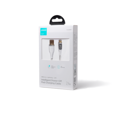 JOYROOM Cable with smart USB-A switch - iPhone Lightning 1.2m - white – image 3