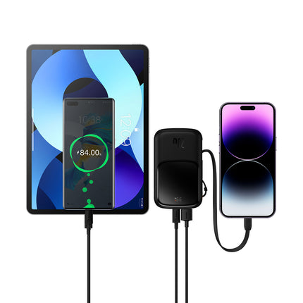BASEUS Powerbank 10000mAh USB USB-C iPhone Lightning + USB-C cable - black – image 3