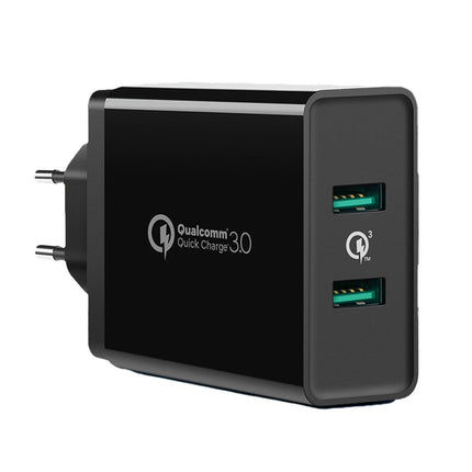 UGREEN Power charger for phone 2x USB-A 36W QC3.0 - black