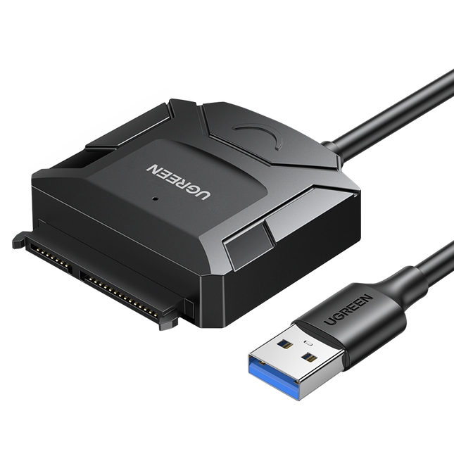 UGREEN Cable HDD and SSD adapter SATA 2.5' / 3.5' USB 3.0 to 4TB - black