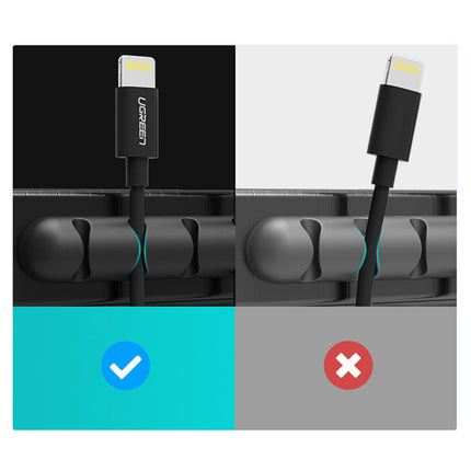 UGREEN Organizer handle for 4 cables self-adhesive cables - black – image 5