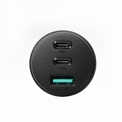 JOYROOM Car charger for lighter 3 USB ports and 2x USB-C 70W - black – image 3