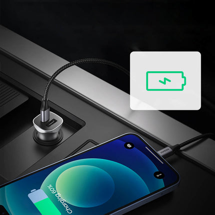 UGREEN USB-A and USB-C 30W PD PPS fast car charger - grey – image 4