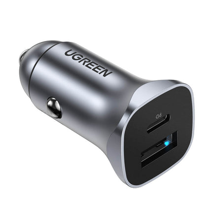 UGREEN USB-A and USB-C 30W PD PPS fast car charger - grey – image 6