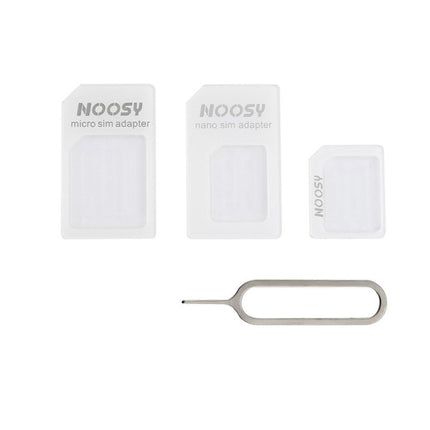 HURTEL Set of adapters for nano micro SIM cards Noosy + white key