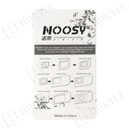 HURTEL Set of adapters for nano micro SIM cards Noosy + white key – image 3