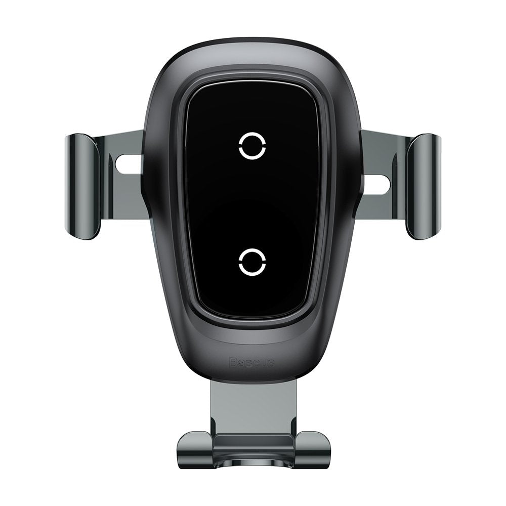 BASEUS Gravity car grill holder + Qi wireless charger black – image 2