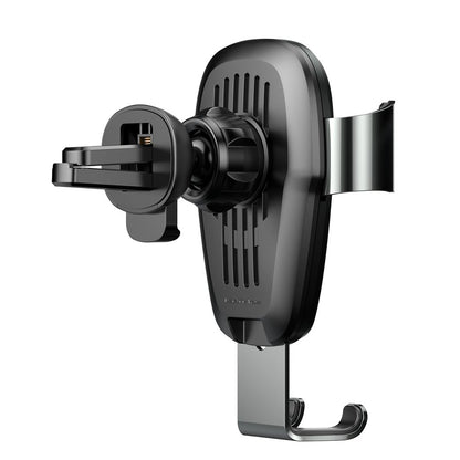 BASEUS Gravity car grill holder + Qi wireless charger black – image 4
