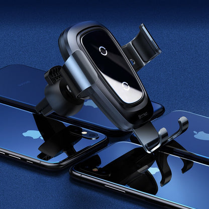 BASEUS Gravity car grill holder + Qi wireless charger black – image 7