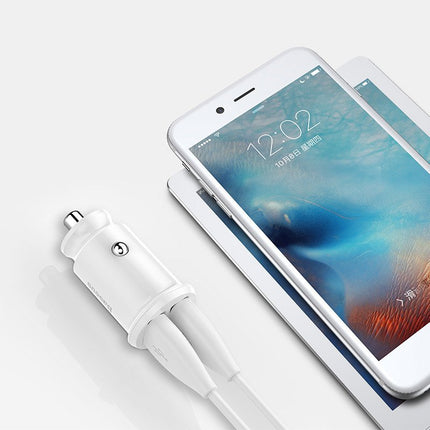 BASEUS Mini car charger for phone 2x USB Grain Car Charger black – image 22