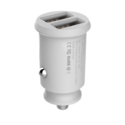 BASEUS Mini car charger for phone 2x USB Grain Car Charger black – image 14