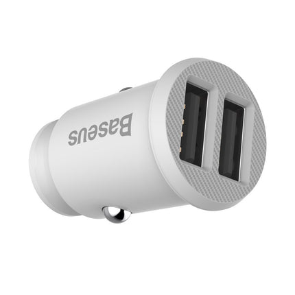 BASEUS Mini car charger for phone 2x USB Grain Car Charger black – image 16
