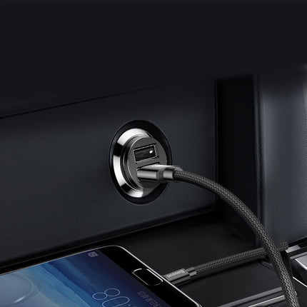 BASEUS Mini car charger for phone 2x USB Grain Car Charger black – image 17