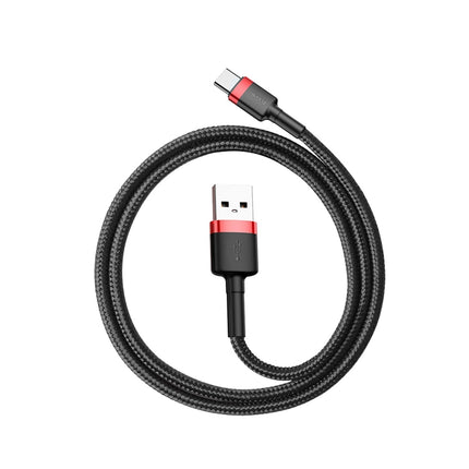 BASEUS Robust nylon cable USB cable - USB-C QC3.0 3A 0.5M black and red – image 8
