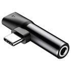 BASEUS Audio Converter L41 adapter from USB-C to USB-C port + Jack 3.5 mm black