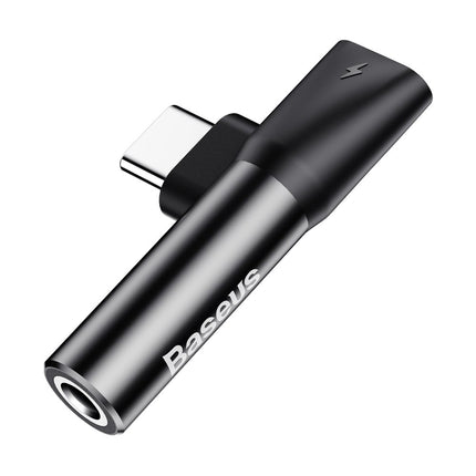 BASEUS Audio Converter L41 adapter from USB-C to USB-C port + Jack 3.5 mm black – image 3