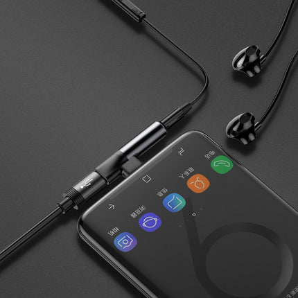 BASEUS Audio Converter L41 adapter from USB-C to USB-C port + Jack 3.5 mm black – image 7
