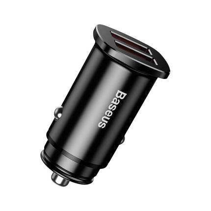 BASEUS Smart car charger Square 2x USB QC3.0 Quick Charge 3.0 SCP AFC 30W black – image 2