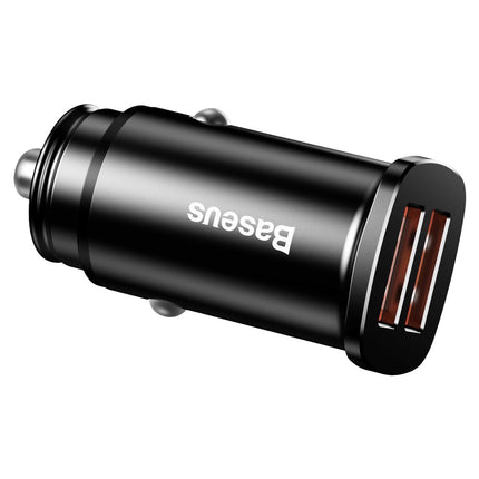 BASEUS Smart car charger Square 2x USB QC3.0 Quick Charge 3.0 SCP AFC 30W black – image 4