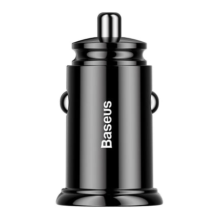 BASEUS Smart car charger Circular 2x USB QC3.0 Quick Charge 3.0 SCP AFC 30W black