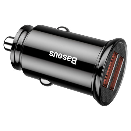 BASEUS Smart car charger Circular 2x USB QC3.0 Quick Charge 3.0 SCP AFC 30W black – image 3