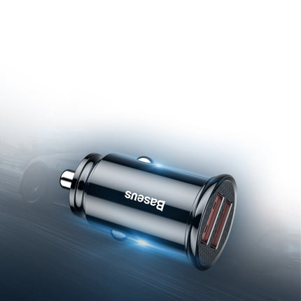 BASEUS Smart car charger Circular 2x USB QC3.0 Quick Charge 3.0 SCP AFC 30W black – image 9
