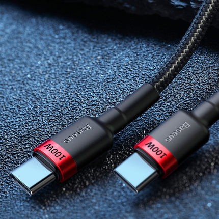 BASEUS Cafule Nylon cable USB-C Power Delivery 2.0 100W 20V 5A 2m grey – image 11
