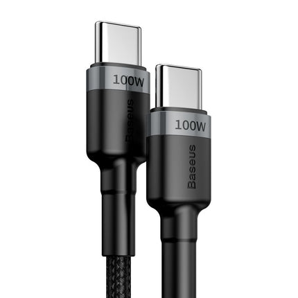 BASEUS Cafule Nylon cable USB-C Power Delivery 2.0 100W 20V 5A 2m grey – image 4