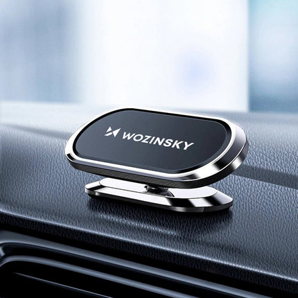 WOZINSKY Self-adhesive magnetic rotary motor handle 360 for silver dashboard – image 2