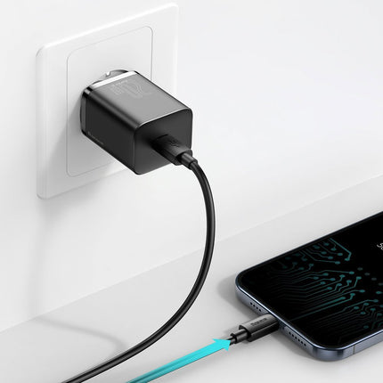 BASEUS Fast charger for Iphone Super Si 1C 20W Power Delivery + USB-C cable - Lightning 1m black – image 10
