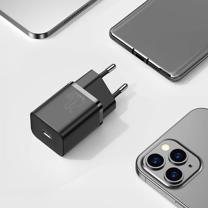 BASEUS Fast charger for Iphone Super Si 1C 20W Power Delivery + USB-C cable - Lightning 1m black – image 11