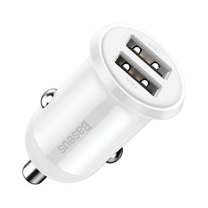 BASEUS Car Charger for lighter socket Grain Pro 2x USB 4.8A white