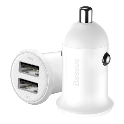 BASEUS Car Charger for lighter socket Grain Pro 2x USB 4.8A white – image 4