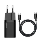 BASEUS Super Si QC PC Power Charger 25W 3A + USB-C cable 1m black