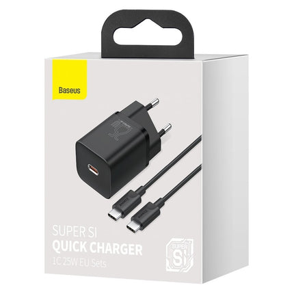 BASEUS Super Si QC PC Power Charger 25W 3A + USB-C cable 1m black – image 5