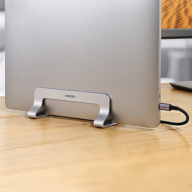 UGREEN Vertical stand for MacBook laptop tablet aluminum silver