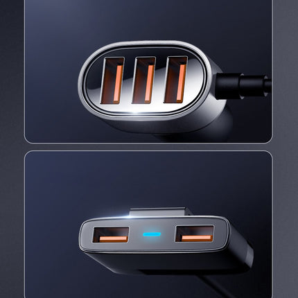 JOYROOM Fast car charger 5x USB 6.2A with extension black – image 11