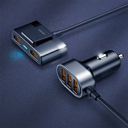 JOYROOM Fast car charger 5x USB 6.2A with extension black – image 7