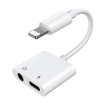JOYROOM Adapter headphone splitter iPhone Lightning - Lightning 3.5mm mini jack white