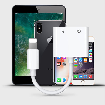 JOYROOM Adapter headphone splitter iPhone Lightning - Lightning 3.5mm mini jack white – image 9