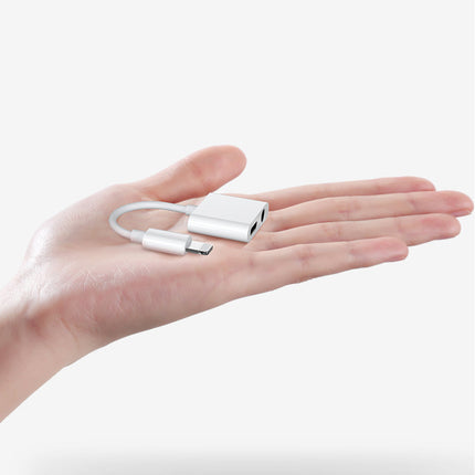 JOYROOM Adapter headphone adapter iPhone Lightning - 2x Lightning white – image 3