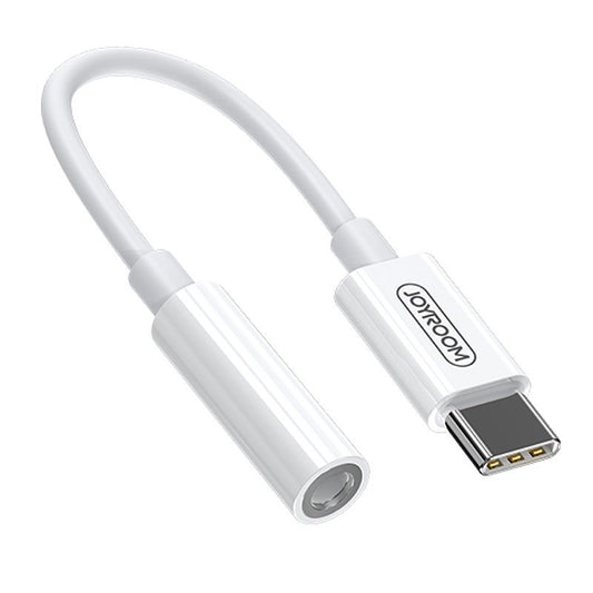 JOYROOM Adapter for headphones 3.5 mm mini female jack - USB-C male white