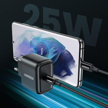 UGREEN USB-C 25W PD + USB-C 2m black power charger – image 10