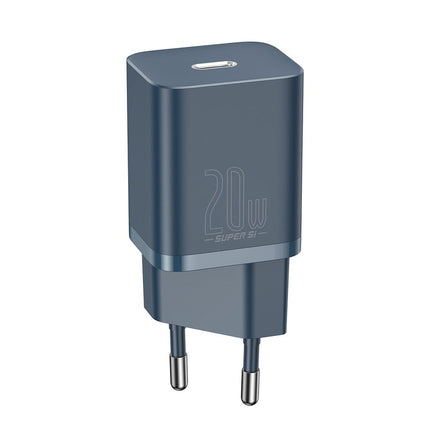BASEUS Super Si 1C fast USB-C 20W PD charger + cable for iPhone Lightning 1m blue – image 2