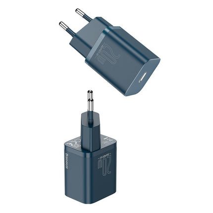 BASEUS Super Si 1C fast USB-C 20W PD charger + cable for iPhone Lightning 1m blue – image 9