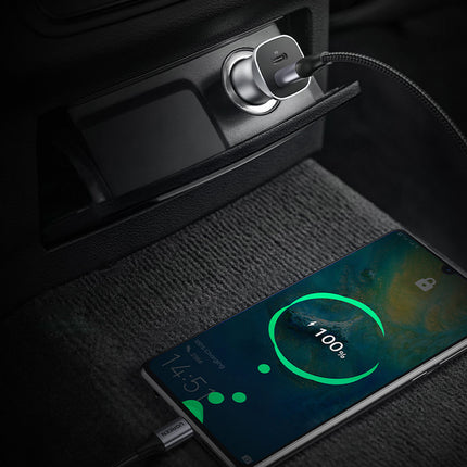 UGREEN USB-C USB 24W Power Delivery Quick Charge car charger grey – image 11