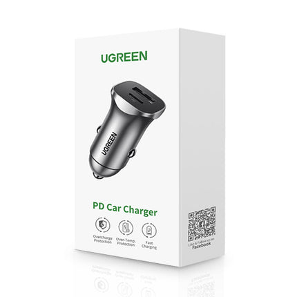 UGREEN USB-C USB 24W Power Delivery Quick Charge car charger grey – image 5