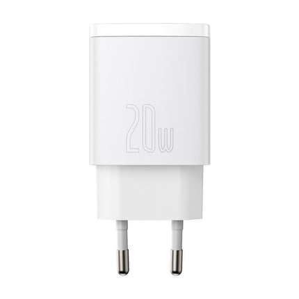 BASEUS Compact USB USB-C 20W 3A PD QC 3.0 white fast charger – image 2
