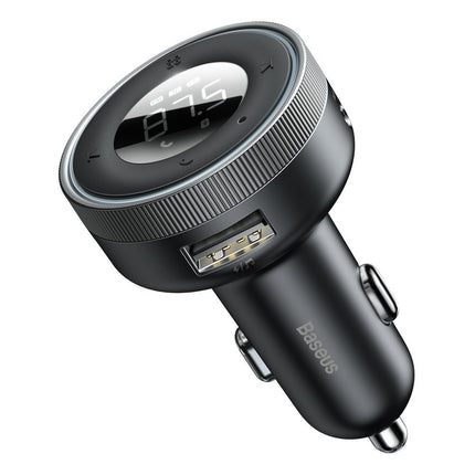 BASEUS FM transmitter MP3 car charger LED 2x USB Bluetooth black